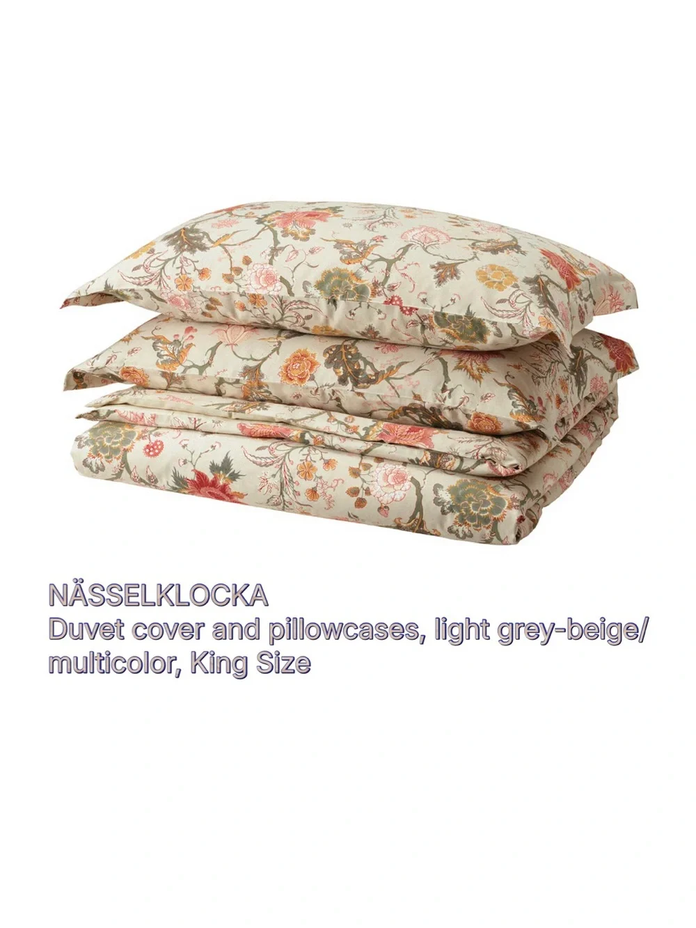Floral Duvet Cover Set - King Size